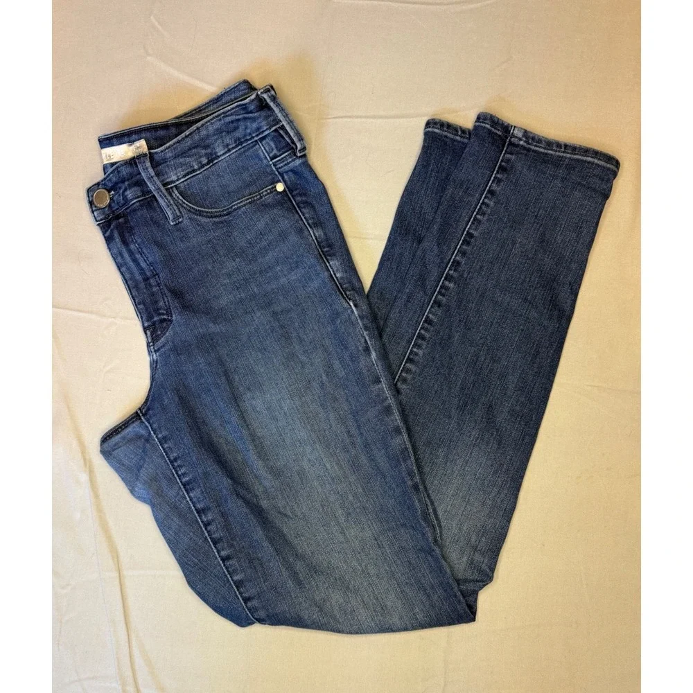 Athleta Sculpt Tight Skinny Jeans Dark Wash Blue Stretch Denim Womens Size 4